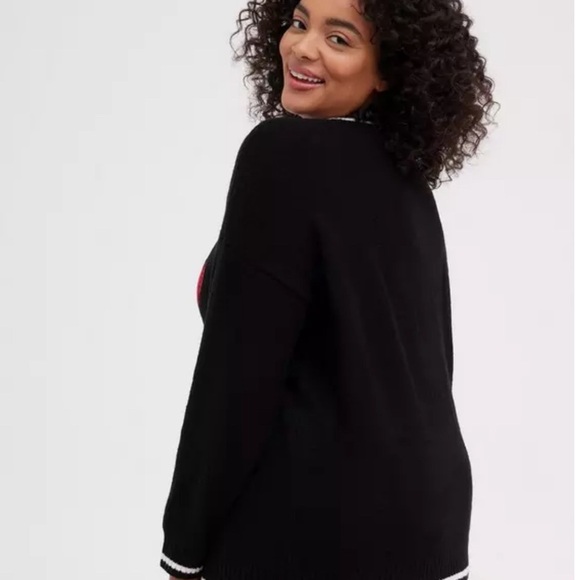 NWT Torrid size 2 / 2X Lips Sweater Plaid Black Plus 18 /20 Holiday / Christmas - Picture 6 of 6